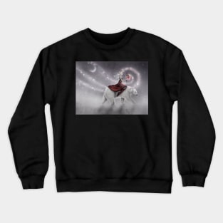 The Journey Maiden and Polar Bear Mystical Fantasy Art by Molly Harrison Crewneck Sweatshirt